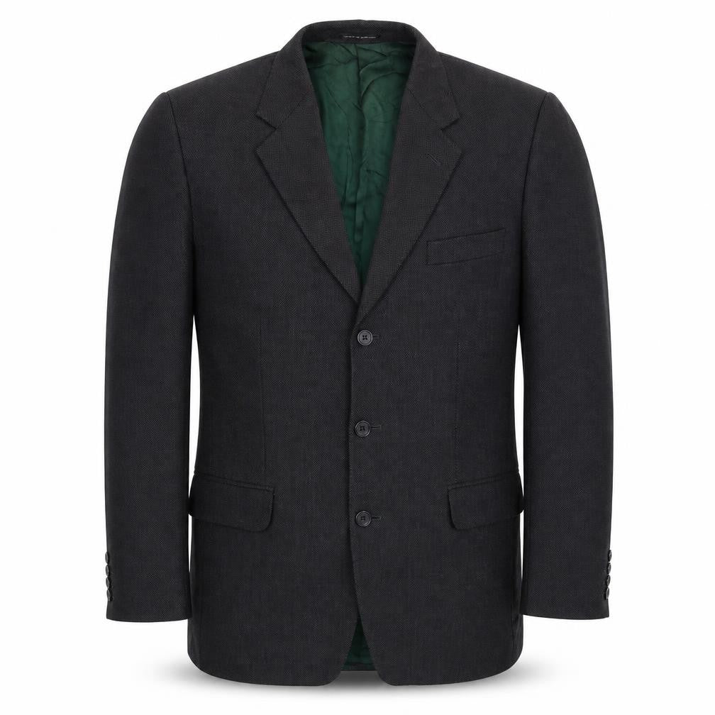 Front view of Norton Townsend men’s black jacket suit jacket, size 38