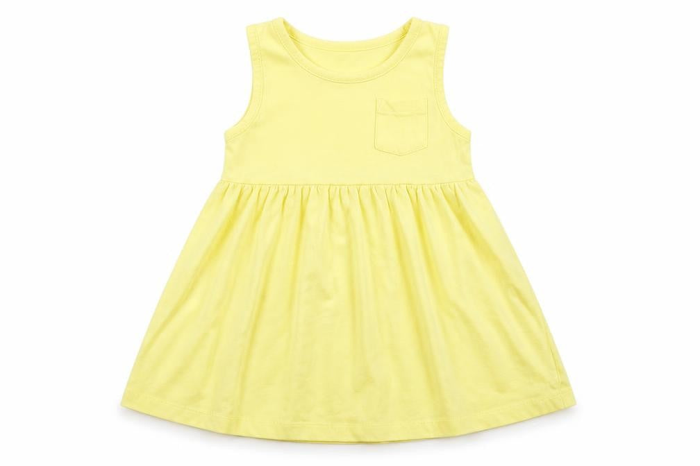 YOUNG DIMENTIONS Girls Yellow   Fit & Flare  Size 2-3 Years