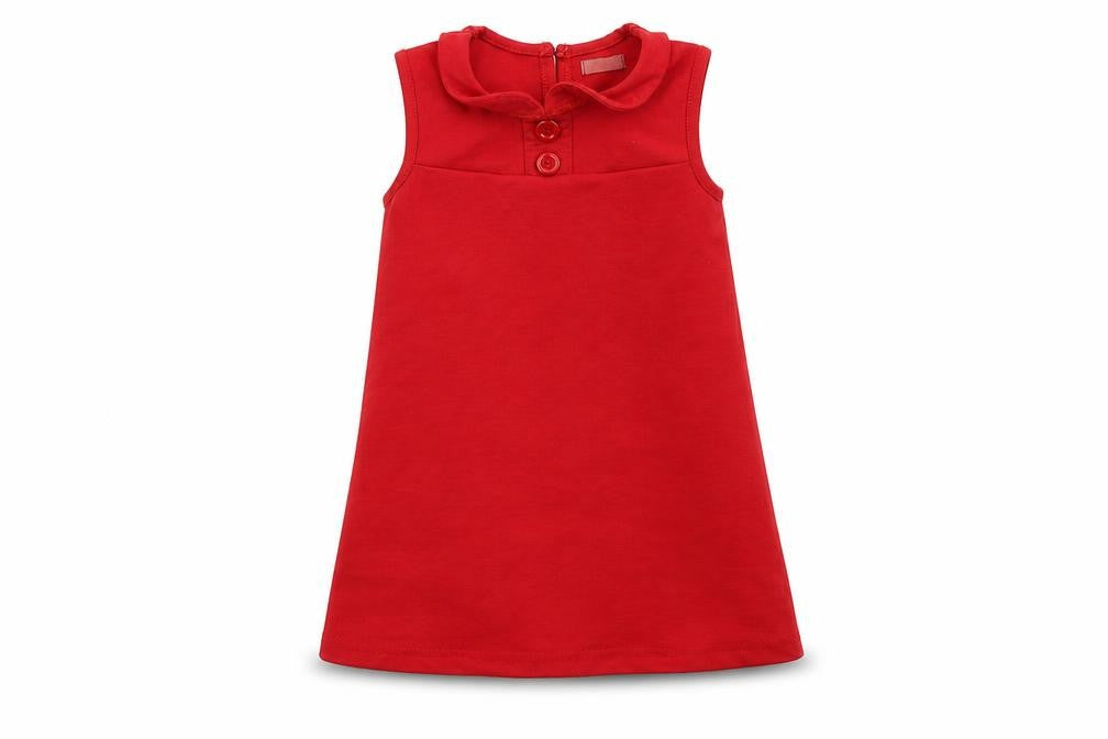 Front view of BHS girls’ red a-line, size 2-3, years