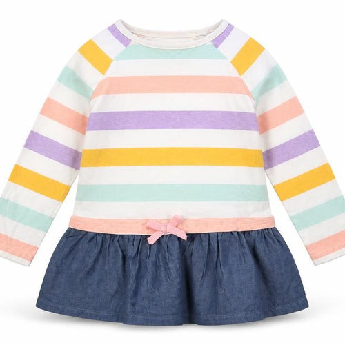 BHS Girls Multicoloured Striped  Fit & Flare  Size 12-18 Months