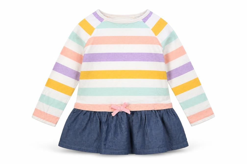 BHS Girls Multicoloured Striped  Fit & Flare  Size 12-18 Months