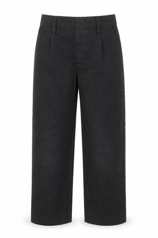 Front view of Marks & Spencer boys’ grey carpenter trousers, size 4-5, years