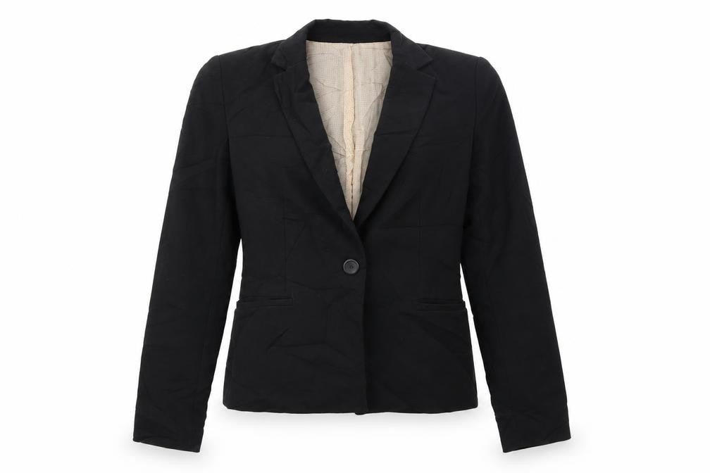 Front view of Zara women’s blue jacket blazer, size M