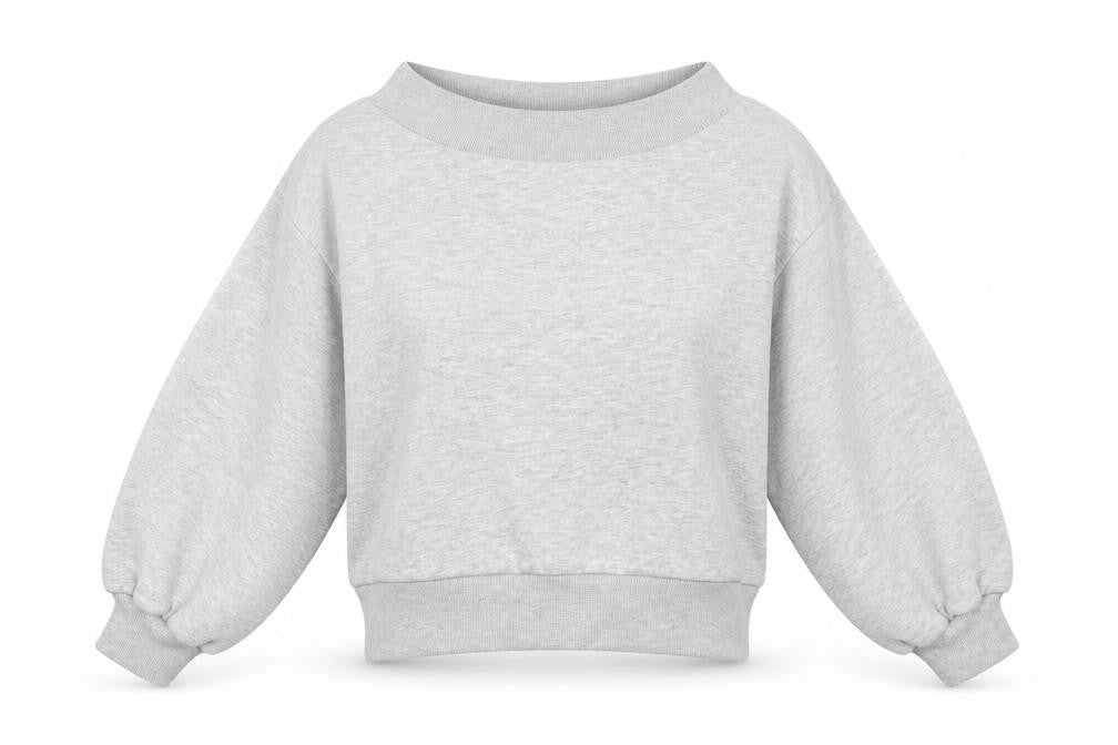 Front view of H&M women’s grey jumper, size S