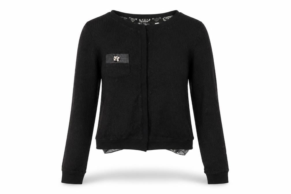 Cutie Womens Black   Cardigan Jumper Size S