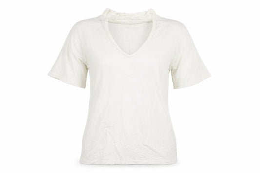Front view of F&F women’s white basic t-shirt, size UK 8