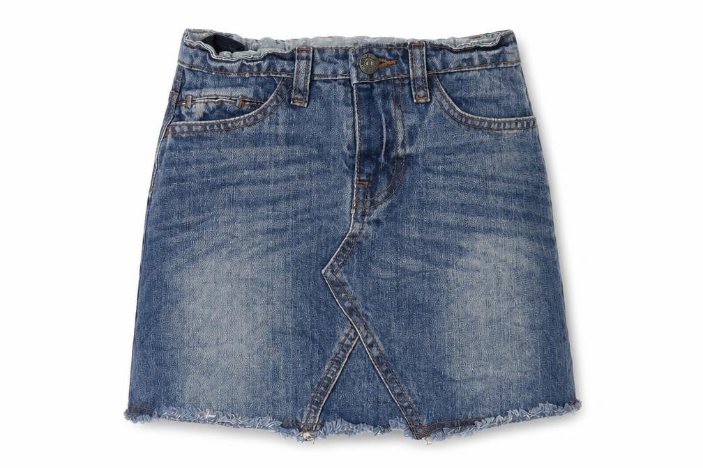 John Lewis Girls Blue  Denim Mini Skirt Size 8 Years