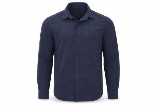 Front view of Next men’s blue button-up, size S