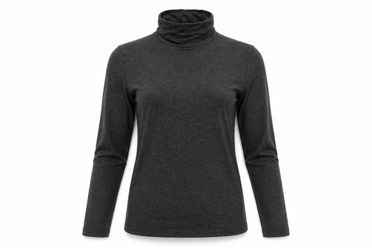 Front view of ASOS women’s grey basic t-shirt, size UK 10