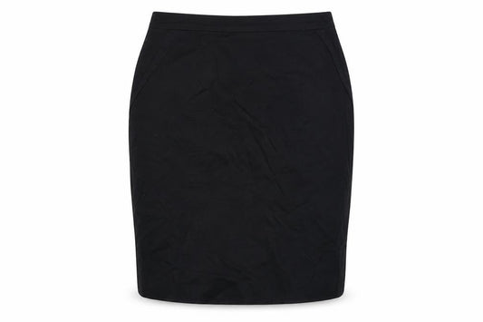 Front view of H&M women’s black bandage skirt, size UK 8