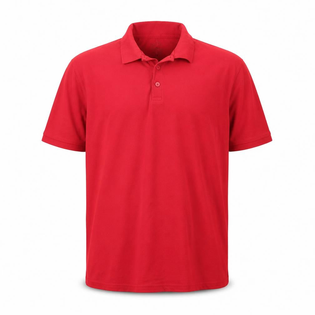 Front view of George men’s red polo, size 2XL