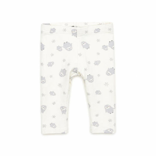 Front view of Primark girls’ white capri leggings, size 3-6, months