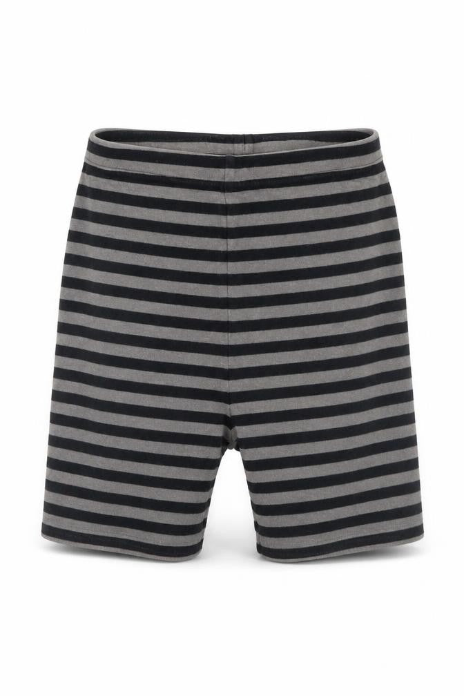 Kirkland Boys Black Striped  Sweat Shorts Size 7 Years