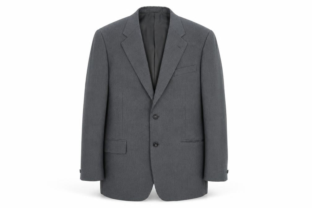 Front view of Greenwoods men’s grey jacket suit jacket, size 42