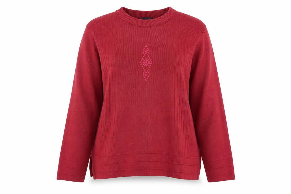 Front view of 4 Me women’s pink knit jumper, size L