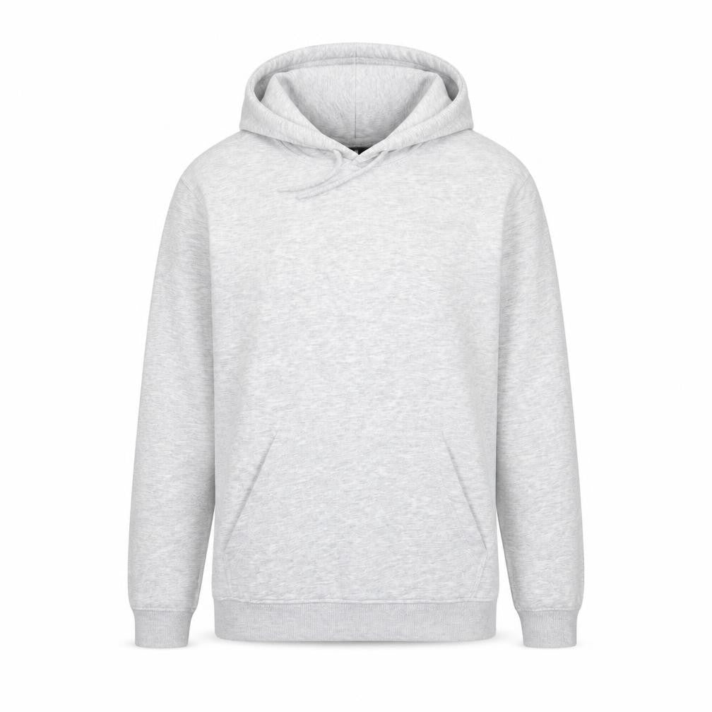 Front view of H&M women’s grey pullover hoodie, size S