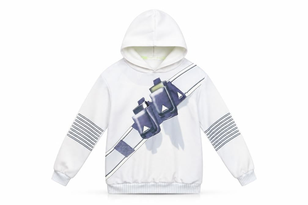 Front view of Xuan boys’ grey pullover hoodie, size 11, years