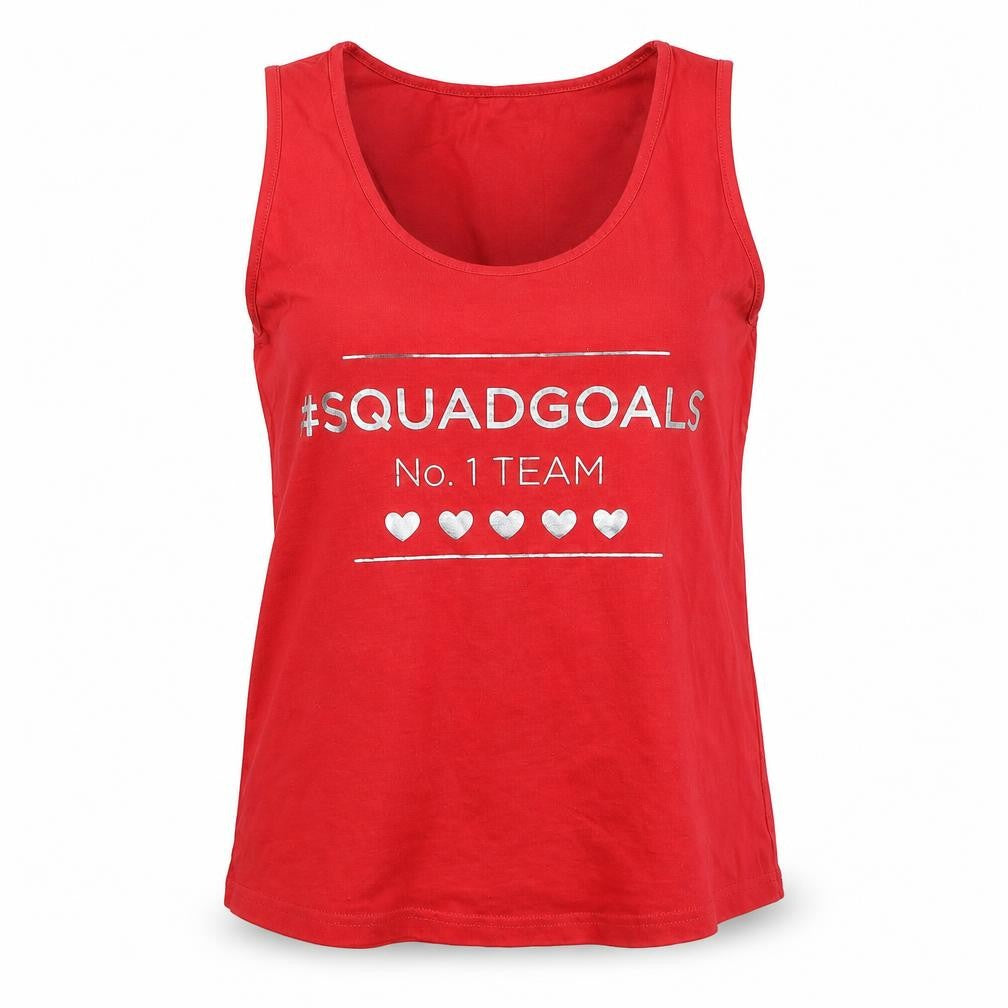 Front view of George women’s red solid top pyjama top, size UK 8, - #squadgoals