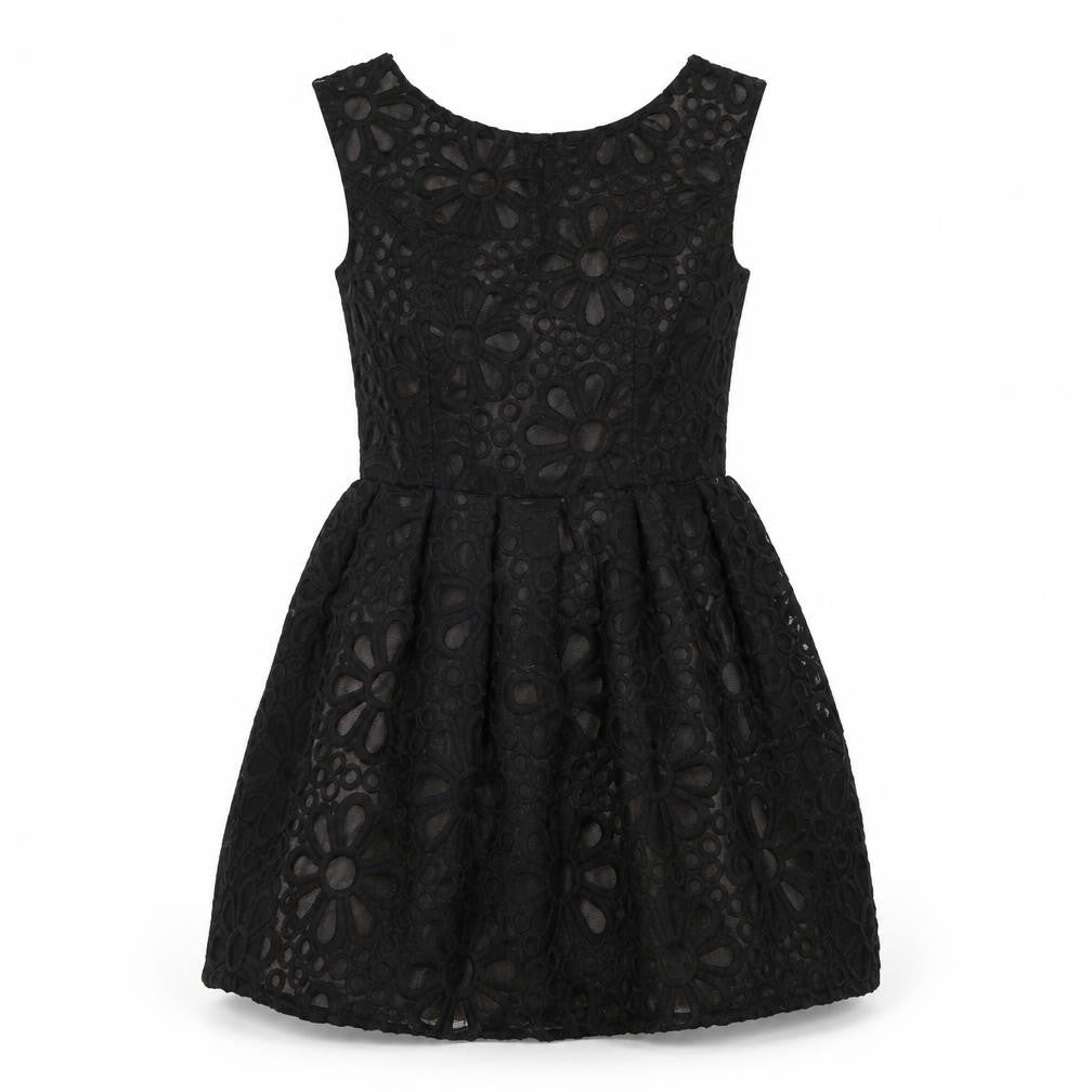 Front view of Topshop women’s black a-line, size UK 8