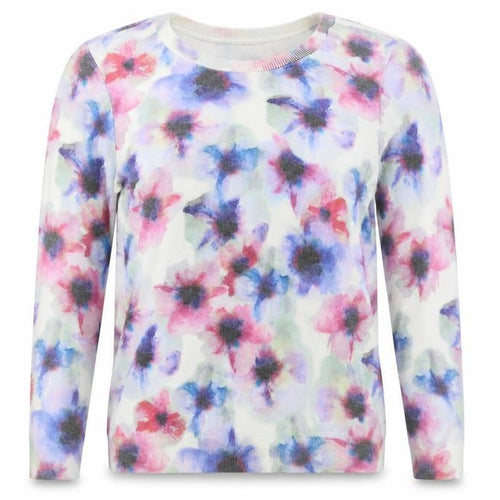 Dorothy Perkins Womens White Floral  Pullover Jumper Size 10