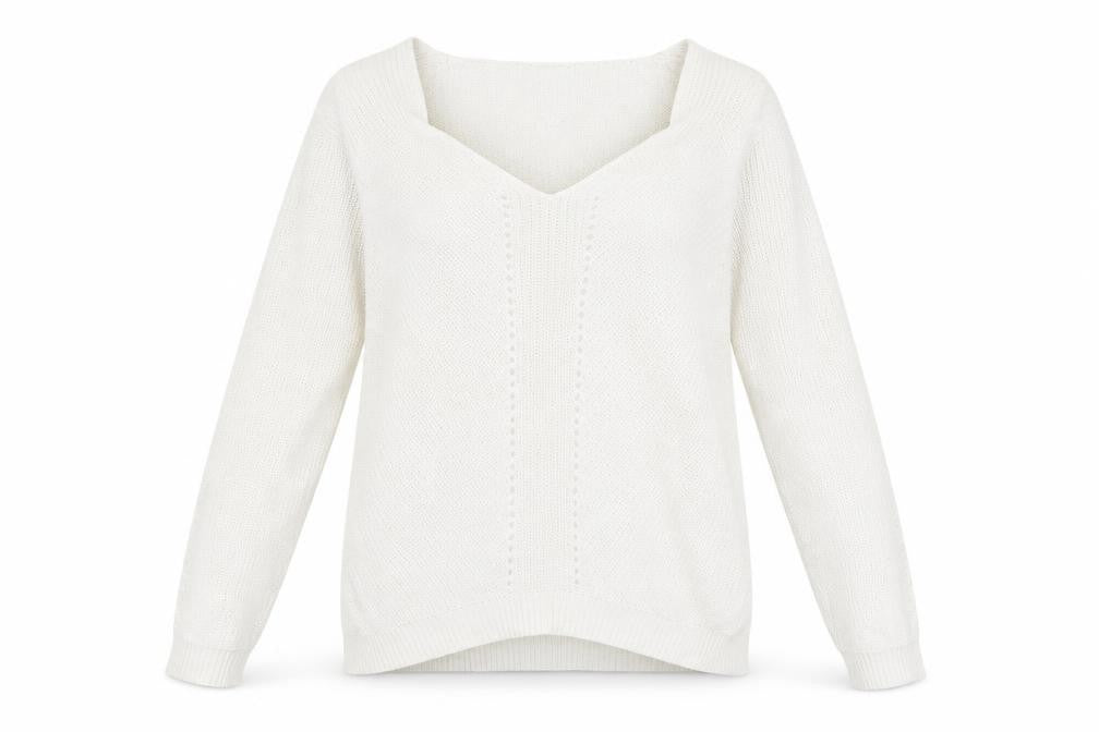 Front view of Collection Pimkie women’s white jumper, size S