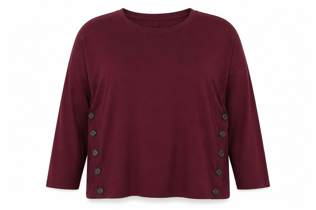 Front view of New Look women’s purple jumper, size UK 16