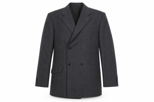Front view of Burton men’s grey jacket suit jacket, size 42