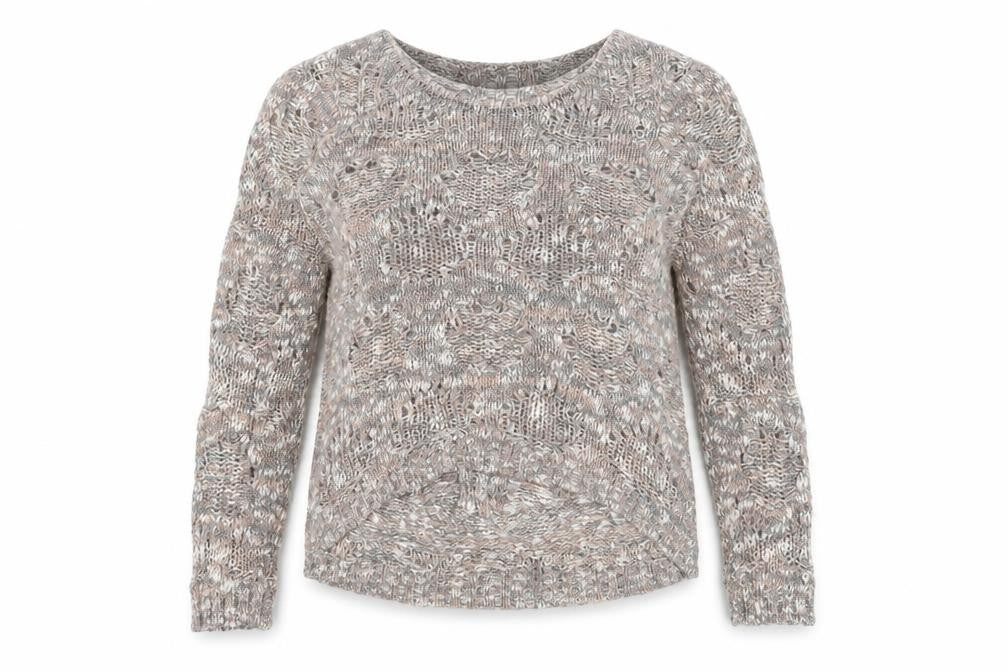 Front view of New Look women’s grey jumper, size UK 6