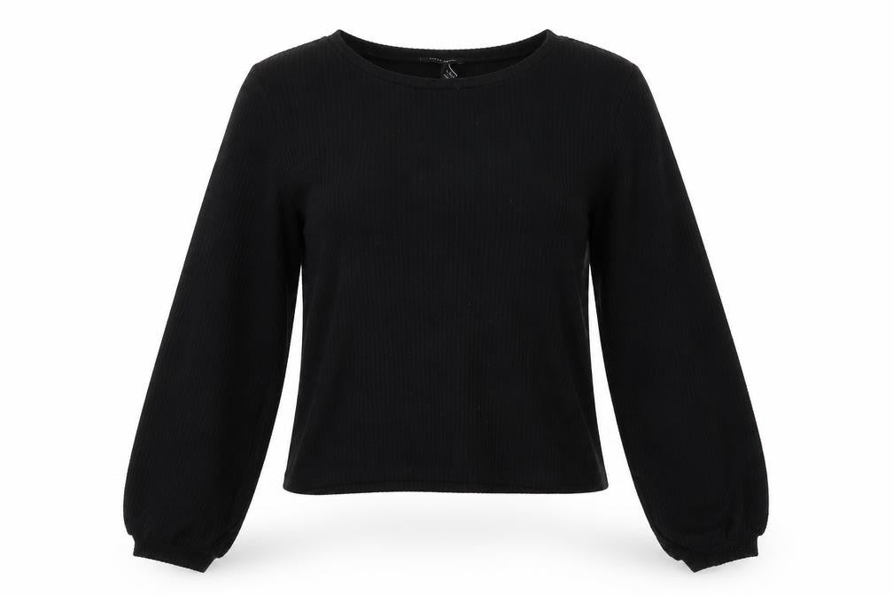 Front view of New Look women’s black jumper, size M