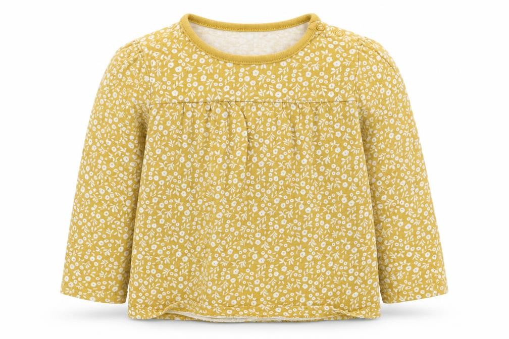 TU Girls Yellow Floral   Pyjama Top Size 12-18 Months
