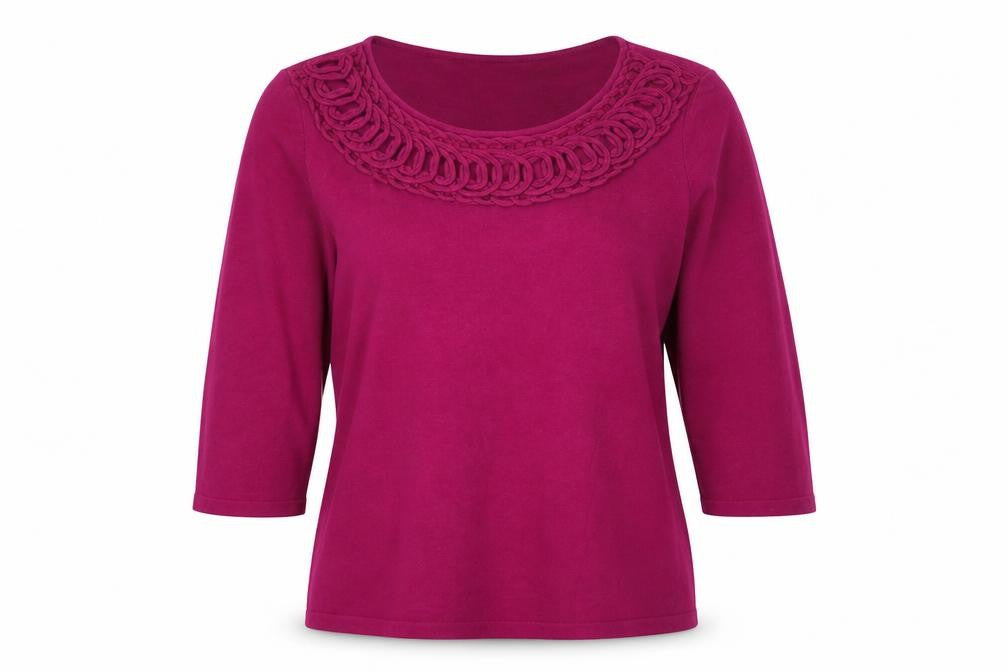 Bellino Womens Purple   Basic T-Shirt Size 12