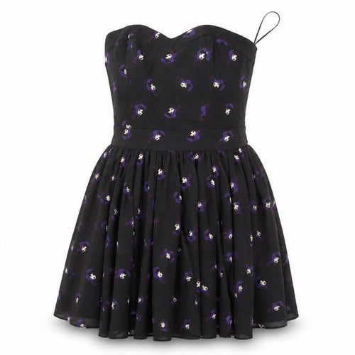 Oasis Womens Black Geometric  Mini  Size 10