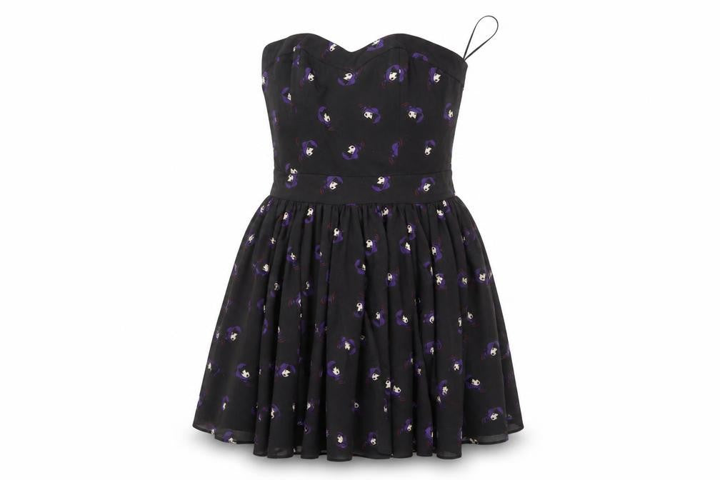 Oasis Womens Black Geometric  Mini  Size 10