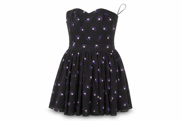 Oasis Womens Black Geometric Mini Size 10