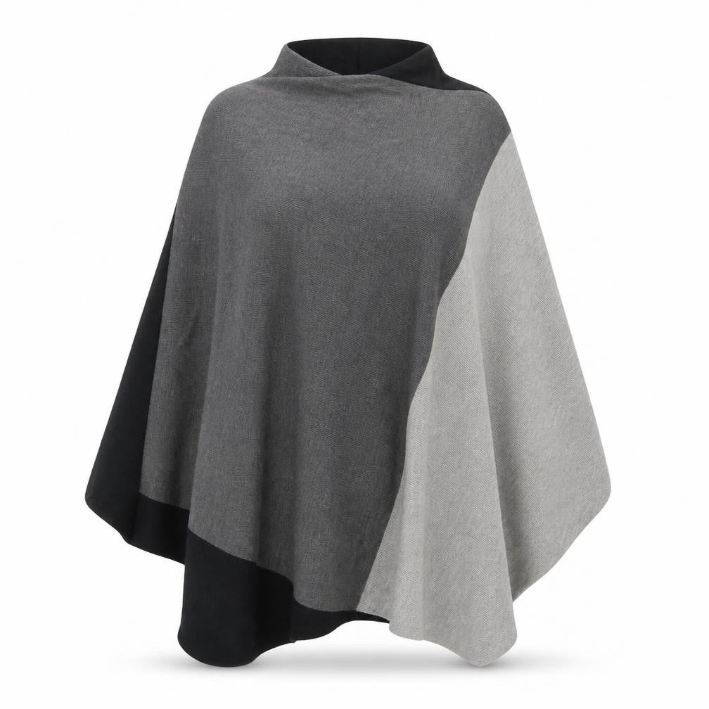 Front view of F&F women’s black knit cape jumper one size