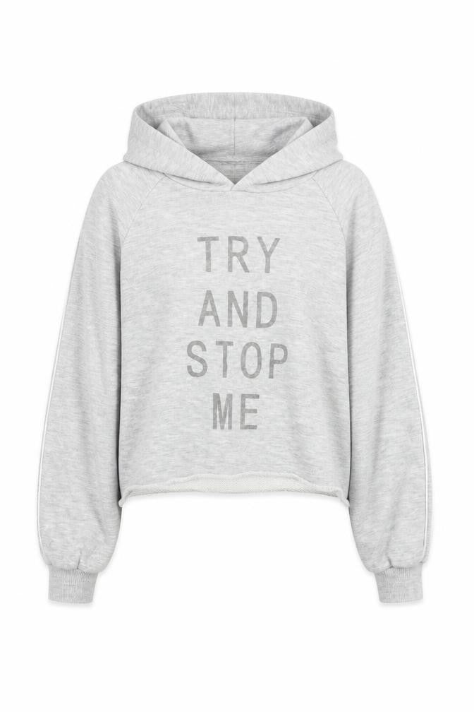 Front view of Active girls’ grey pullover hoodie, size 11-12, years