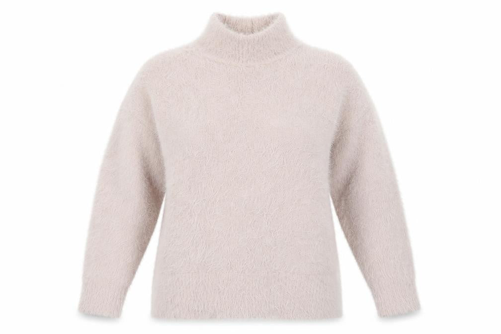Front view of F&F women’s pink knit jumper, size UK 10