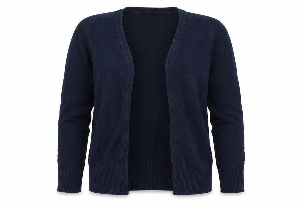 Front view of Preworn women’s blue cape jumper one size