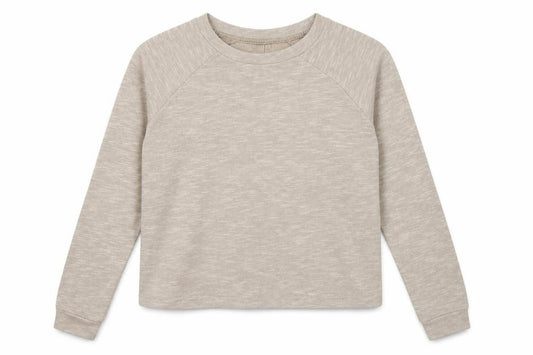Front view of ASOS women’s brown jersey pullover sweatshirt, size UK 12