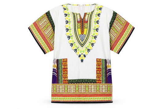 Front view of Preworn women’s multicoloured geometric basic t-shirt, size M
