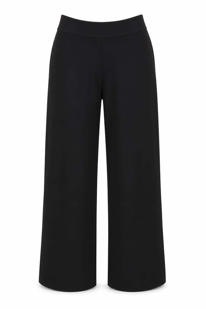 Front view of Papaya women’s black trousers, size UK 10, 31-inch leg