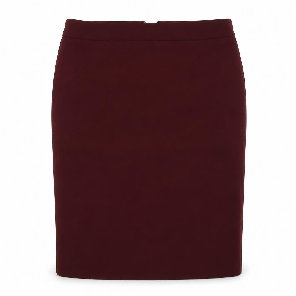 Front view of Preworn women’s red a-line skirt, size M