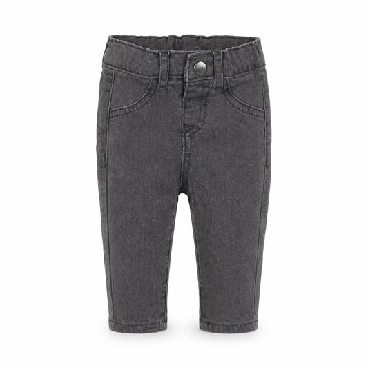 Front view of Disney Baby boys’ grey cargo trousers, size 3-6, months