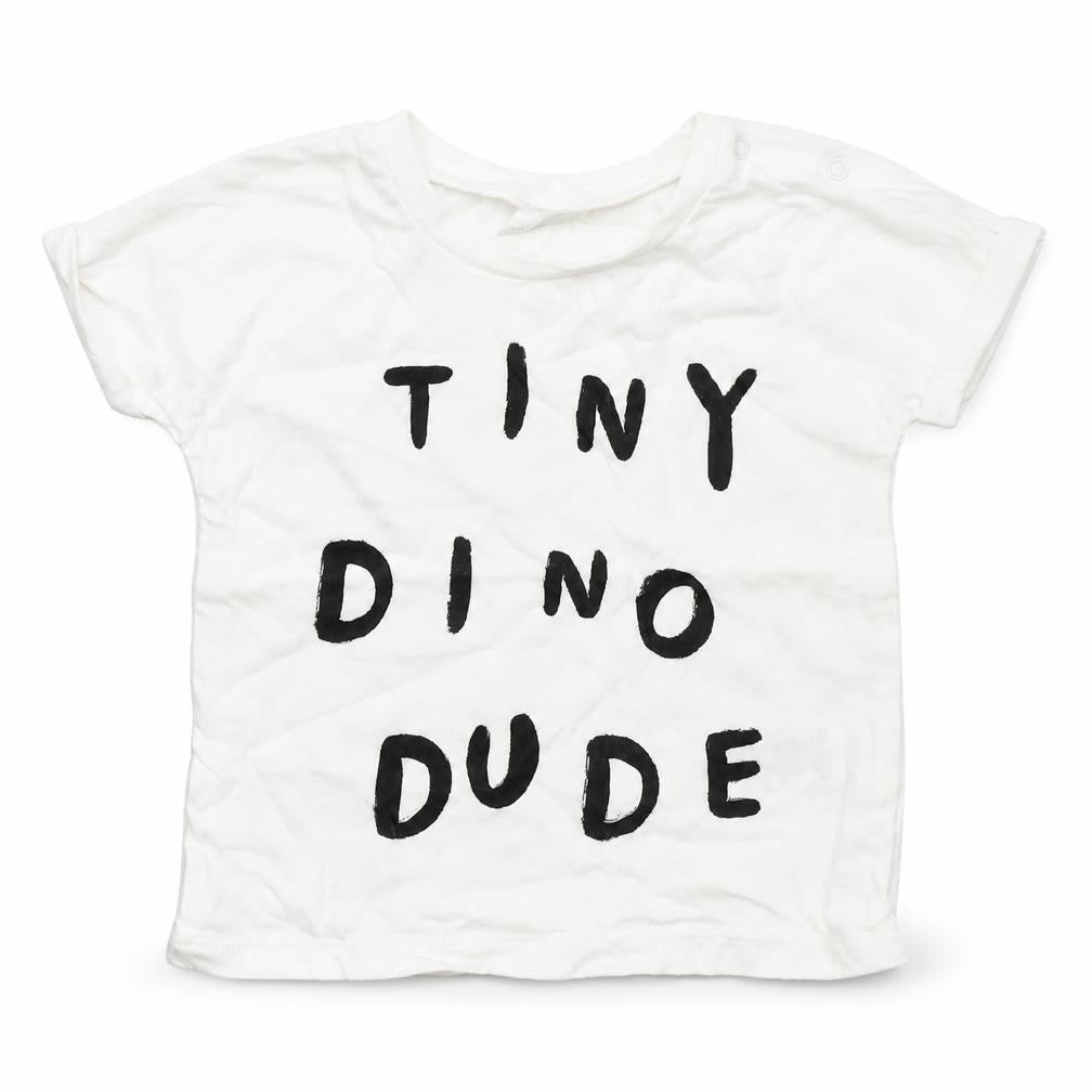 Front view of Next Baby White Basic T-Shirt, size 6-9, Months