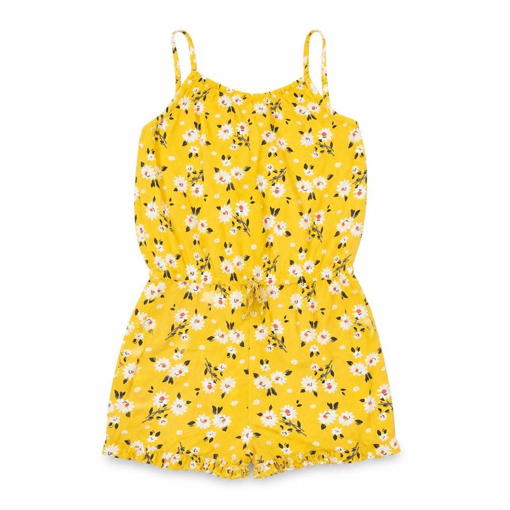 Matalan Girls Yellow Floral  Bodysuit One-Piece Size 14 Years