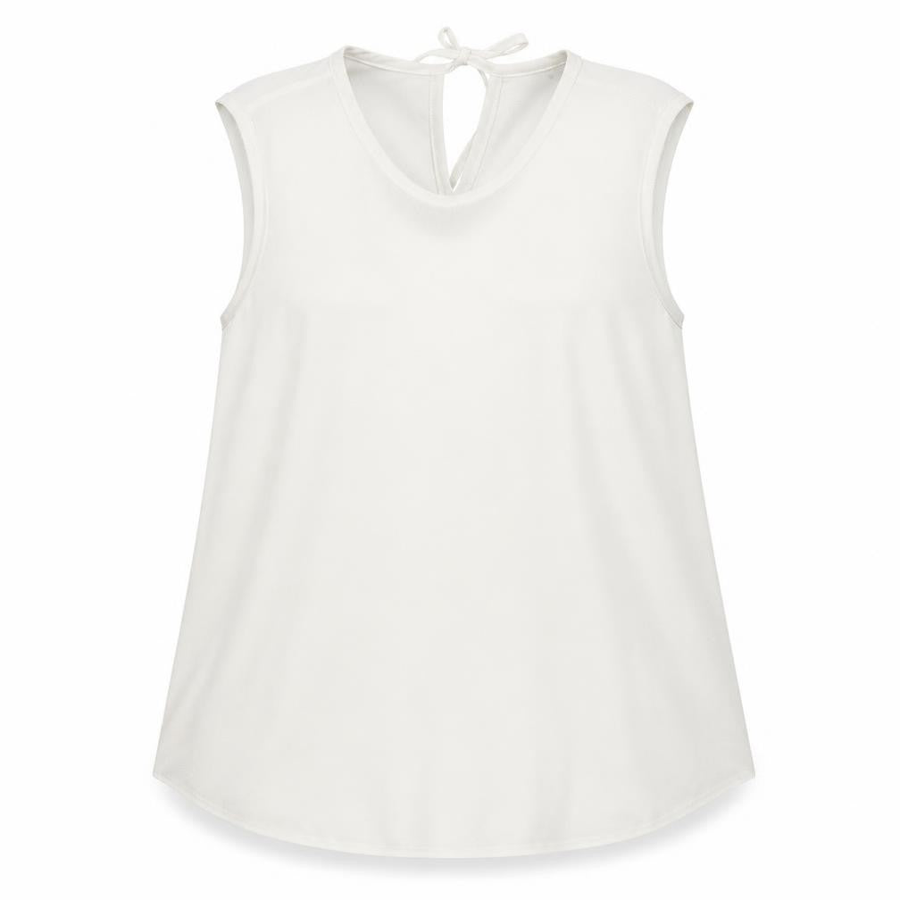 Front view of Dorothy Perkins women’s white satin basic tank, size UK 8
