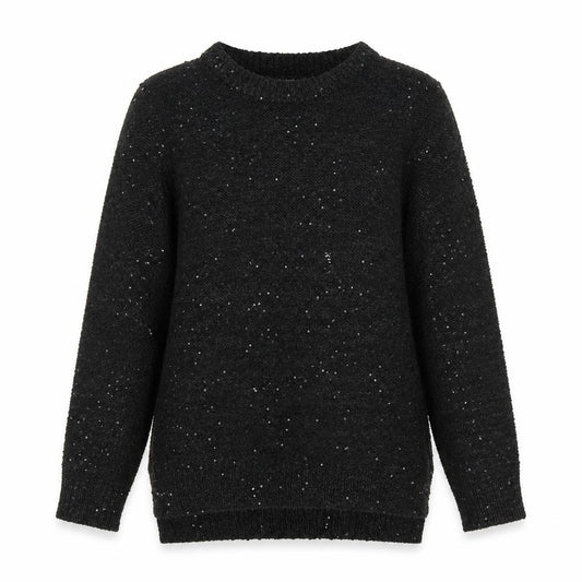 Front view of AKD A WEST women’s black jumper, size UK 14