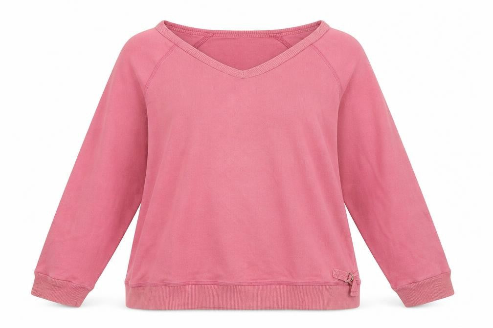 Front view of Etam women’s pink jumper, size L