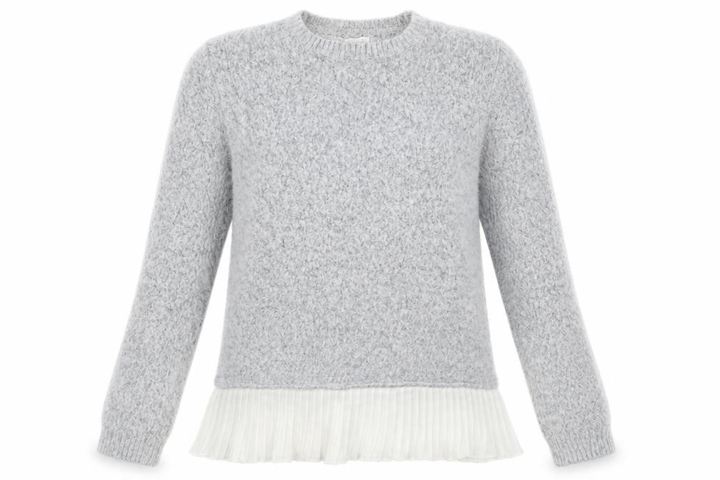 Front view of Primark girls’ grey jumper, size 11-12, years