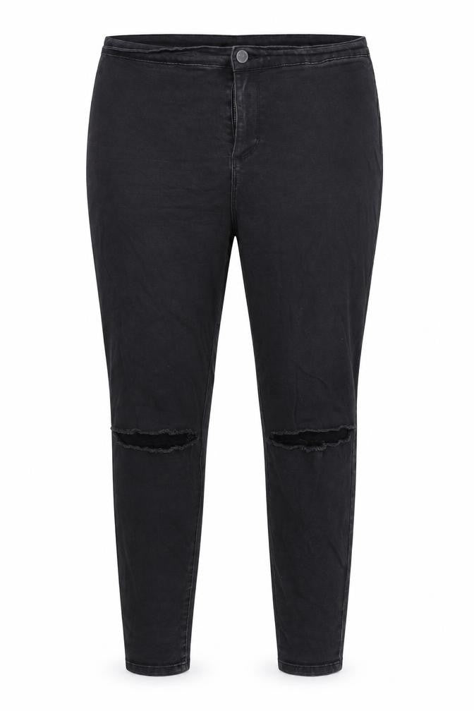 deniem co Womens Black   Straight Jeans Size 16 L28 in